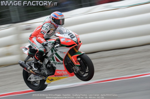2010-05-08 Monza 1813 La Roggia - Superbike - Qualifyng Practice - Leon Camier - Aprilia RSV4 Factory